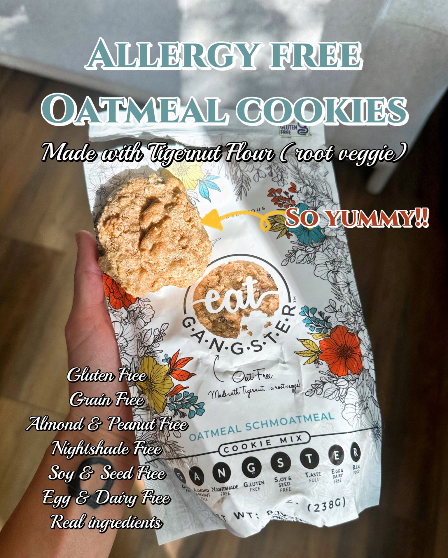 I am BLOWN away by these cookies! Made with Tigernut Flour (a root veggie) you wouldn’t believe how amazing this little dessert is. We added golden raisins and walnuts to ours and I seriously can’t wait to make another batch 😍 Best amazon food / snack find ever! Grain Free Gluten Free Almond Free Peanut Free Nightshade Free Soy Free Seed Free Egg Free Dairy Free Made with real food ingredients without all the bad stuff! Great for AIP Autoimmune Diet, Elimination Diets, People with Food sensitivities, and paleo #autoimmunedisease #autoimmunehealing #glutenfree #glutenfreerecipe #dairyfreerecipe #eggfree #healthysnackideas #healthysnacks #amazonfinds2023 #amazonfind 

#LTKfamily #LTKhome #LTKunder50