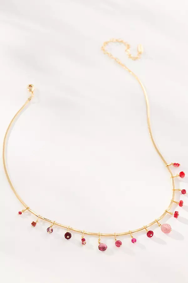 Stone & Crystal Multi Charm Necklace | Anthropologie (US)