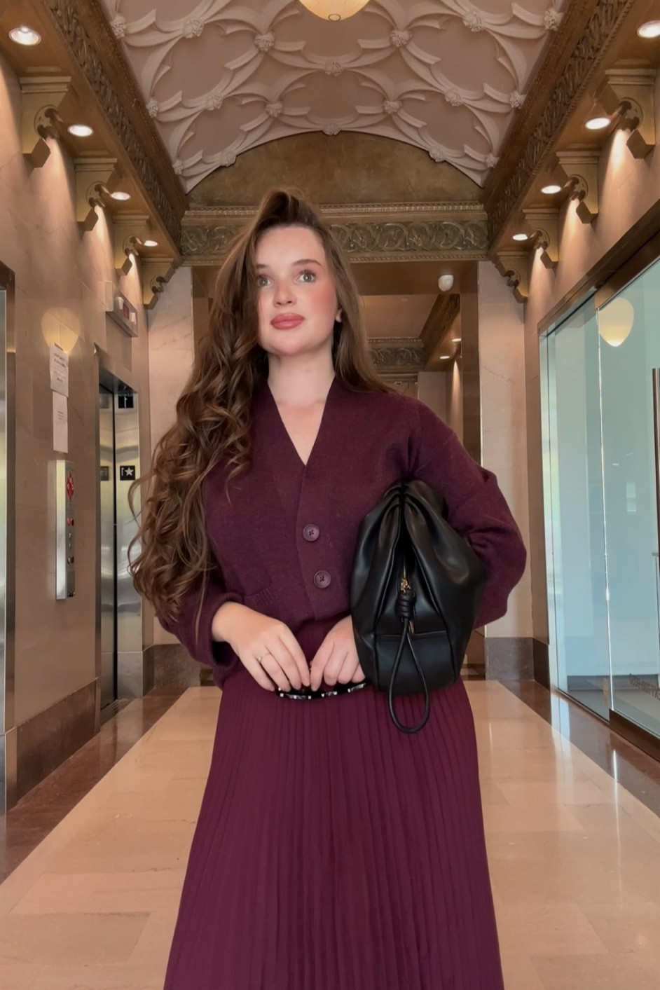 Cardigan target 
Skirt aritzia