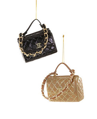 Luxe Handbag Glass Ornament | Macy's