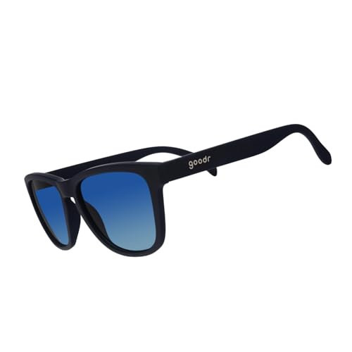 goodr Drinks Seawater, Sees Future, Polarized Sunglasses, Medium Sized (OG), Navy Solid Frames with Blue Gradient Lenses, Dark to Light Tint, UV400 Protection, No Slip, No Bounce | Amazon (US)