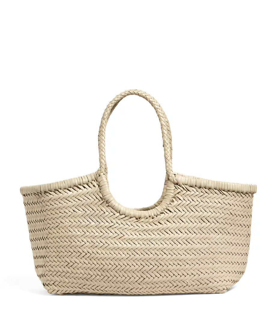 Large Leather Woven Nantucket Tote Bag | Harrods