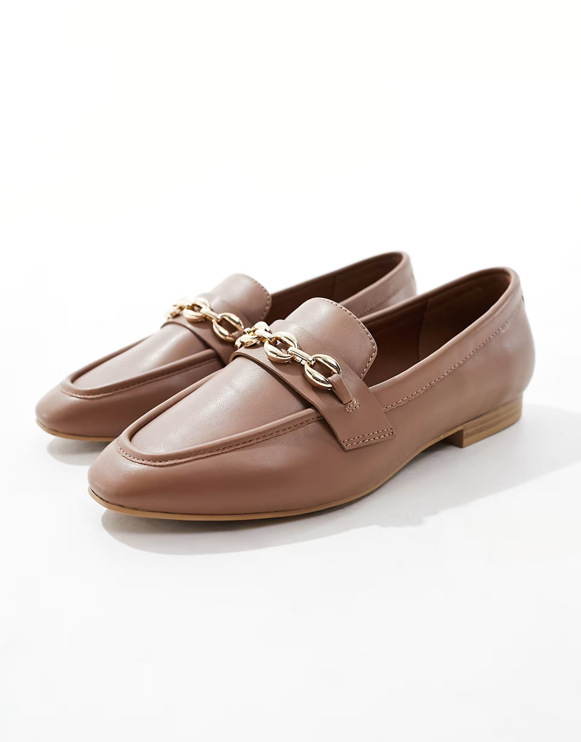 ASOS DESIGN Macaroon chain loafer in Tan | ASOS (Global)