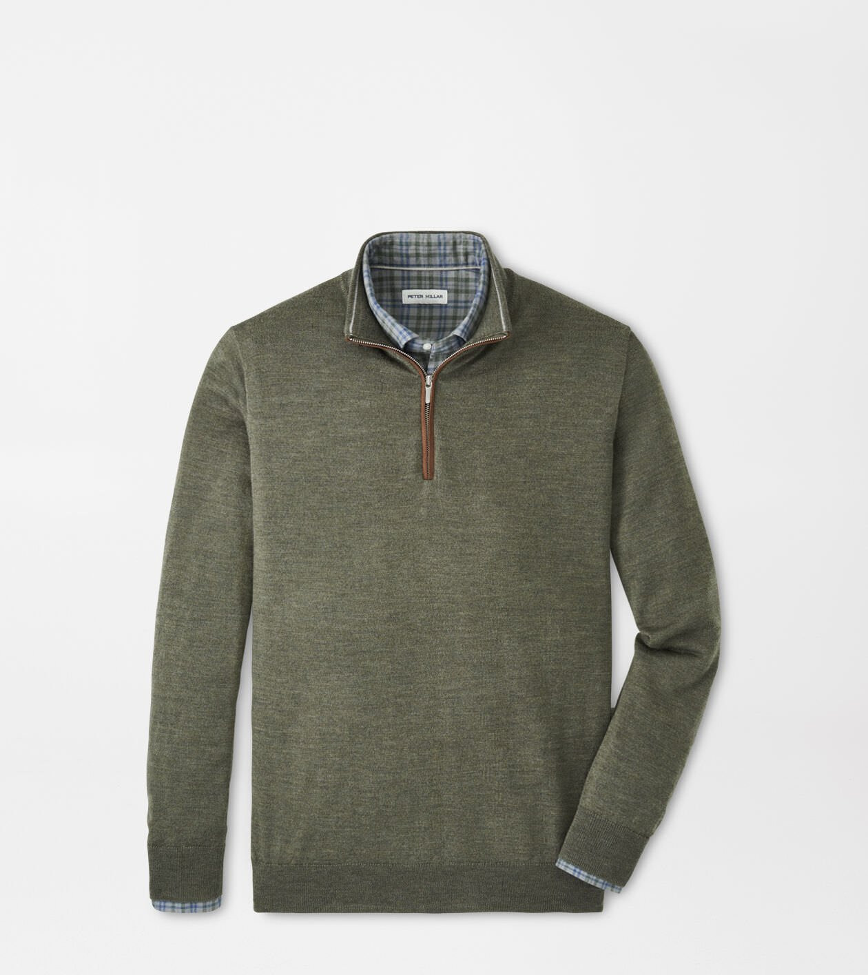 Autumn Crest Suede Trim Quarter-Zip | Peter Millar