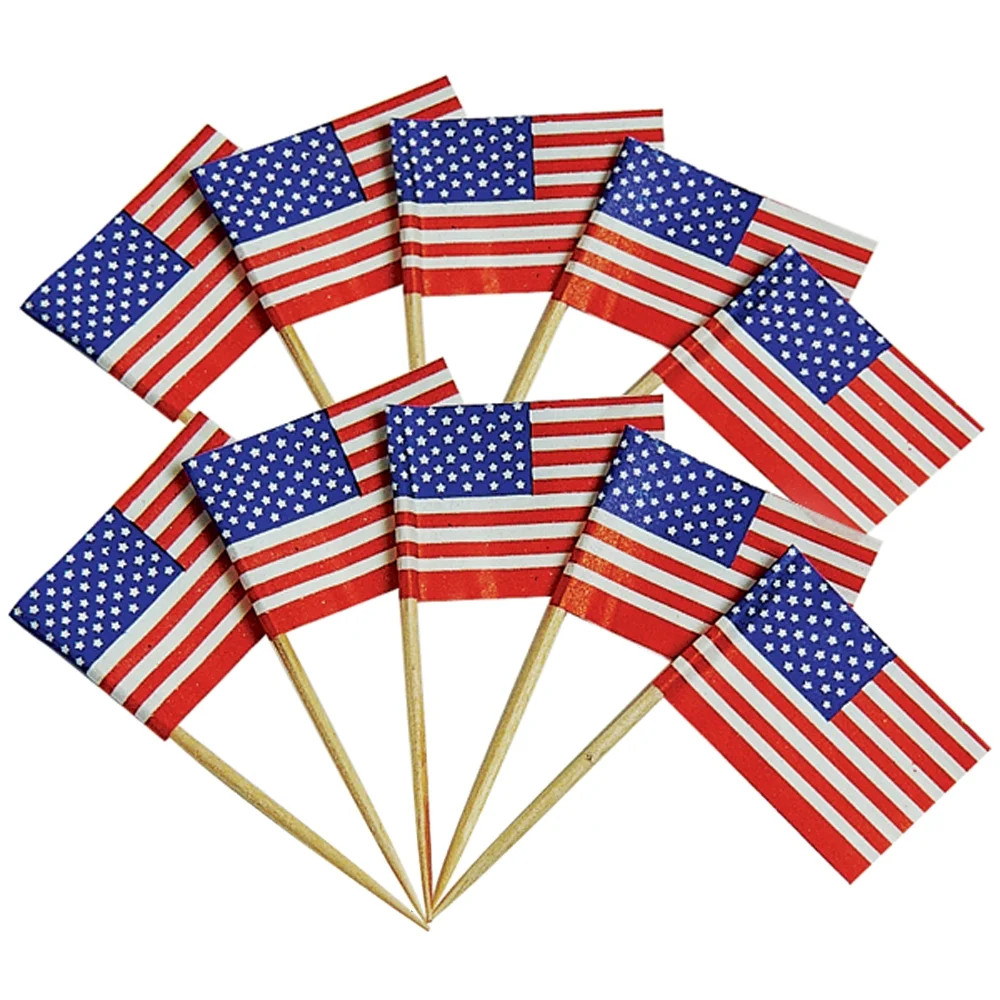 American Flag 4th of July Party 2" Appetizer Picks, Red White Blue, 150 CT - Walmart.com | Walmart (US)