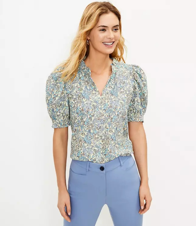 Garden Puff Sleeve Top | LOFT