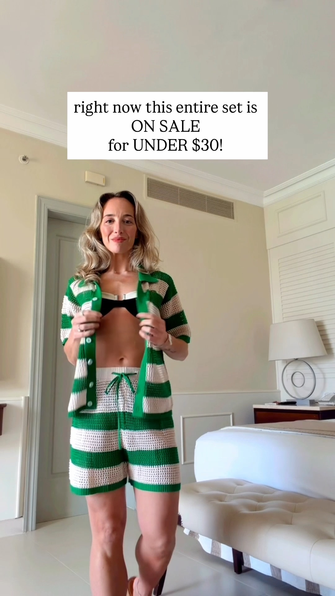 This cute crochet cardigan & shorts set will be your favorite outfit this spring, and it’s UNDER $30!!! 💚

*runs TTS but size up one for a looser fit

.
.
.
vacation outfits beach | resort wear 2026 | spring 2026 fashion | spring outfits 2026 | beach coverup | crochet coverup | crochet beach outfit | cardigan and shorts matching set | travel outfits | airport outfit | spring loungewear 

#LTKootd #LTKTravel #LTKSwim