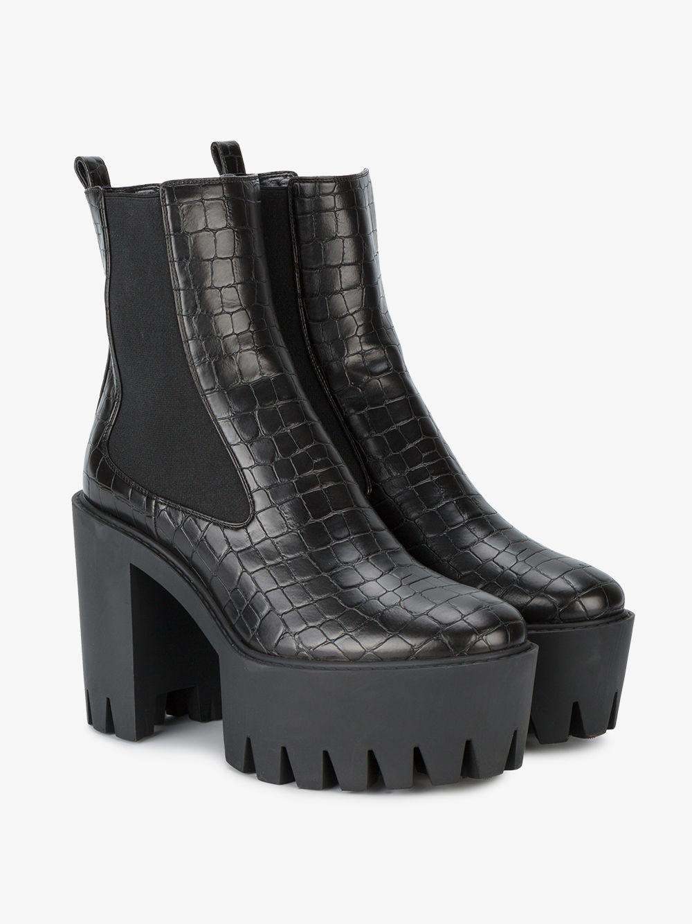Stella McCartney Black Monster 120 Platform Ankle boots | Browns Fashion