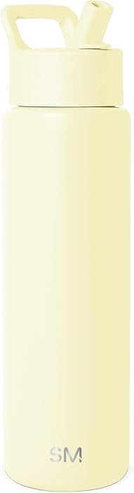 Simple Modern Water Bottle with Straw Lid | Vacuum Insulated Stainless Steel Metal Thermos | Reusable Leak Proof BPA-Free Flask for Sports Gym | Summit Collection | 30oz, Buttercup | Amazon (US)