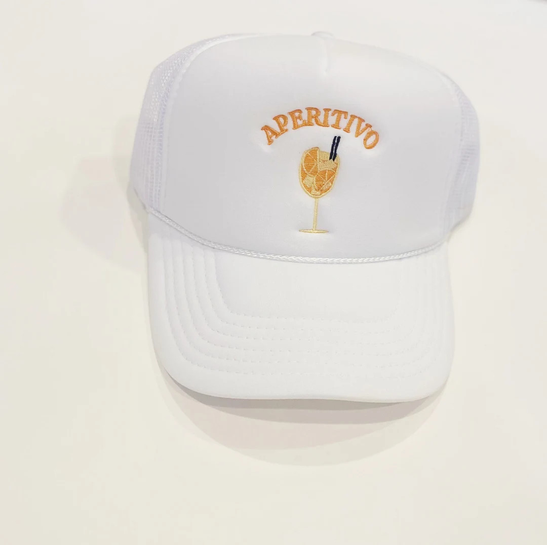 Aperitivo Embroidered Trucker Hat | Etsy (US)