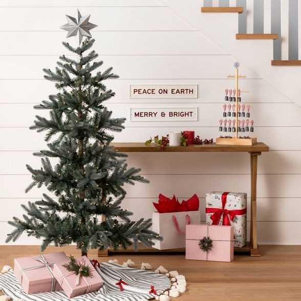 Round Tree Skirt Sour Cream / Green Stripe with Tassels - Hearth & Hand™ with Magnolia | Target