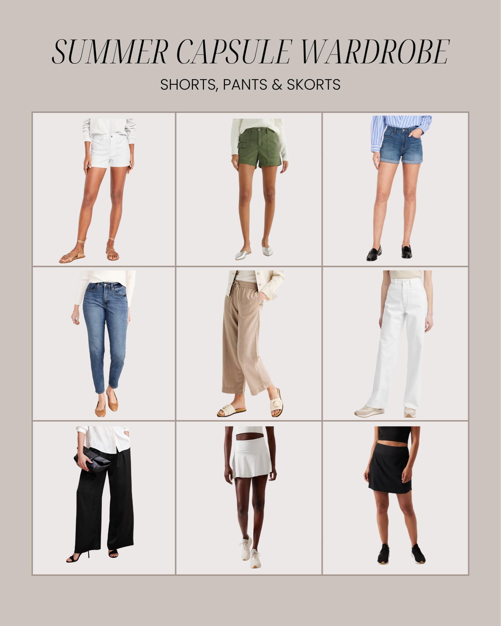 Summer Capsule Wardrobe: bottoms edition ☀️ 

#LTKSeasonal #LTKStyleTip