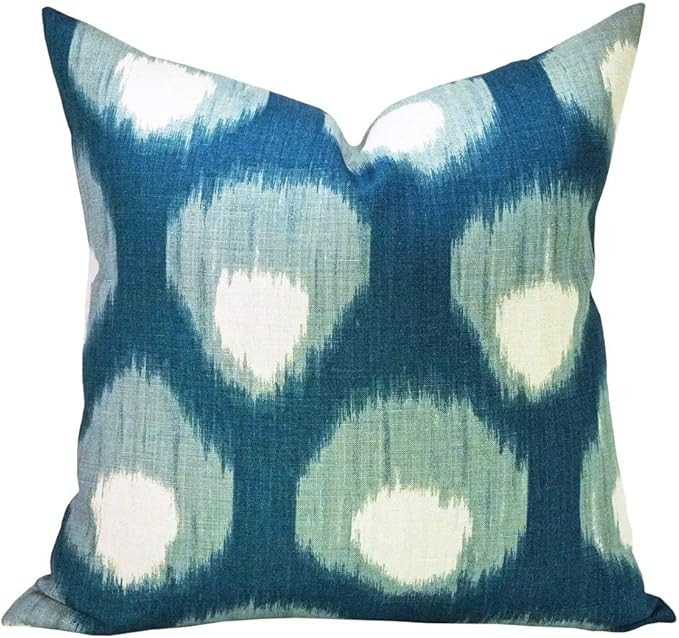 MangGou Bukhara Pillow Cover in Blue Cushion Cover Chinoiserie Style Home Decorative Cushion Cove... | Amazon (US)