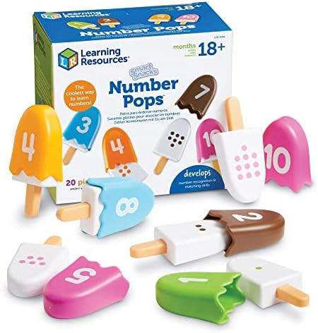 Learning Resources Smart Snacks Number Pops - 20 Pieces, Ages 18+ months Toddler Number Learning ... | Amazon (US)