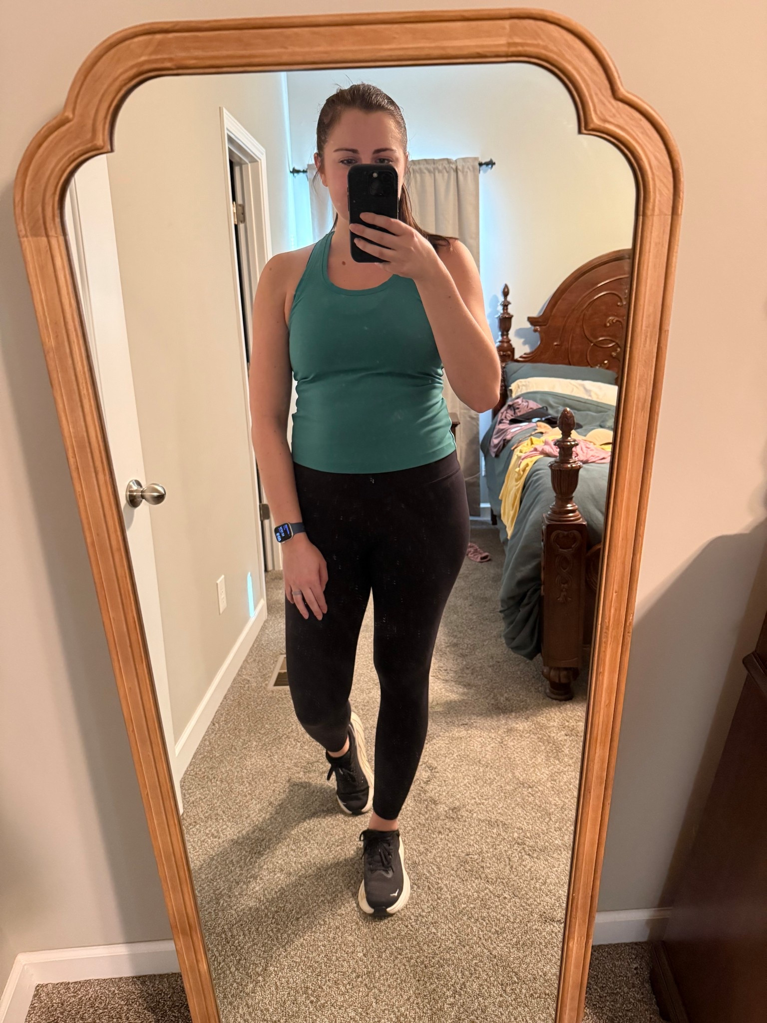 Gym outfit!
Gym clothes, activewear, tank top, leggings, running shoes, CRZ Yoga, Lululemon, Hoka 

 #LTKActive