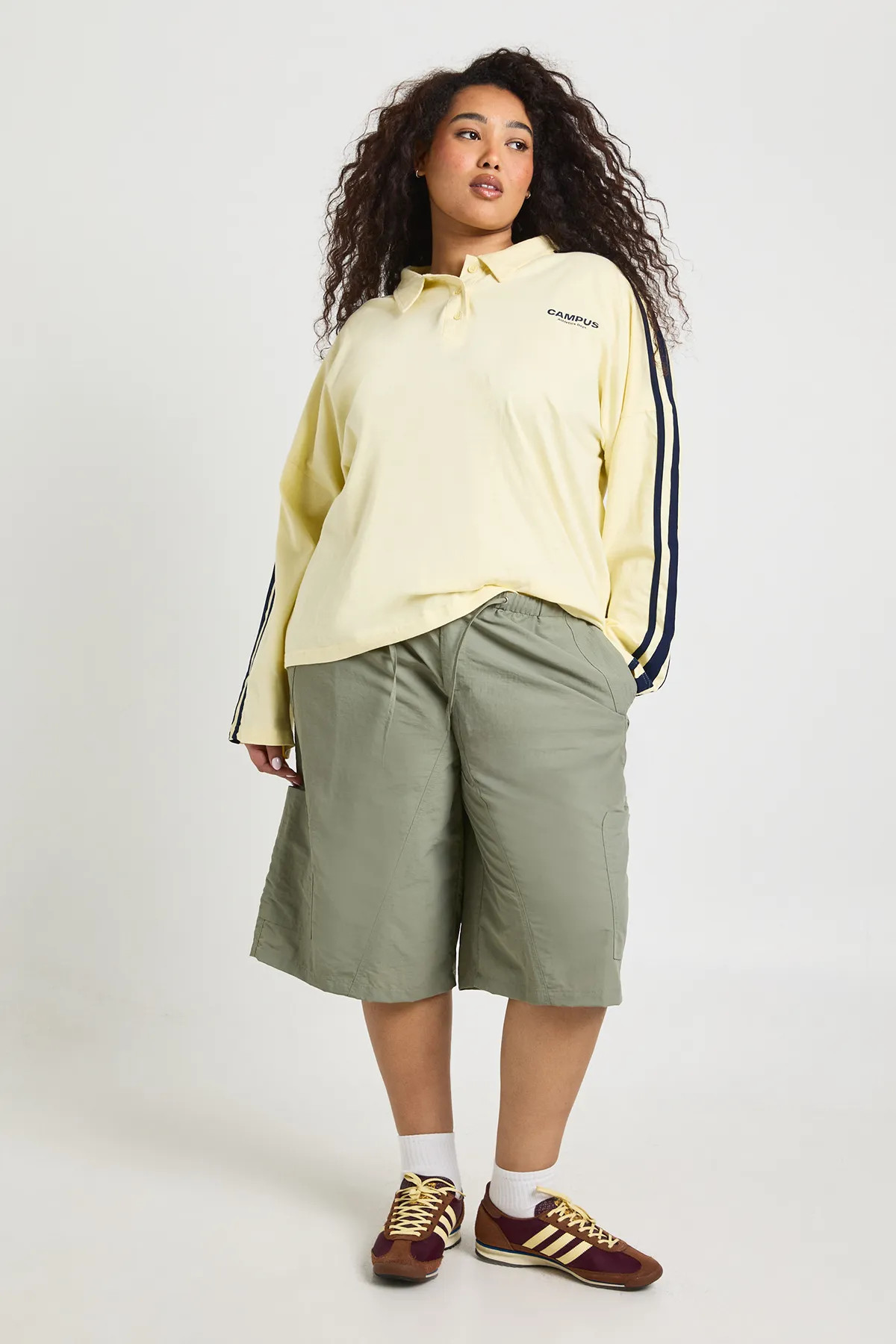 Sage Plus Nylon Cargo Short | Boohoo | Boohoo.com (UK & IE)