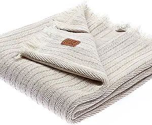 Gold CASE Vintage Throw & Blanket 60x80 inches (150x200cm) Super Soft 100% Recycled Cotton - PRE-... | Amazon (US)
