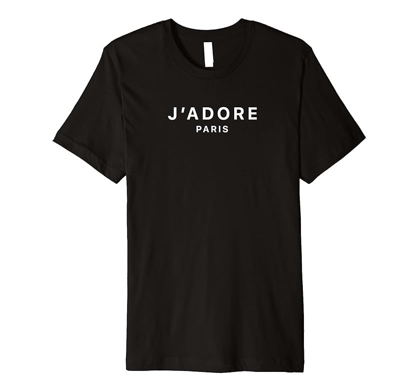 I love Paris J-Adore Paris France Black Graphic T-shirt | Amazon (US)