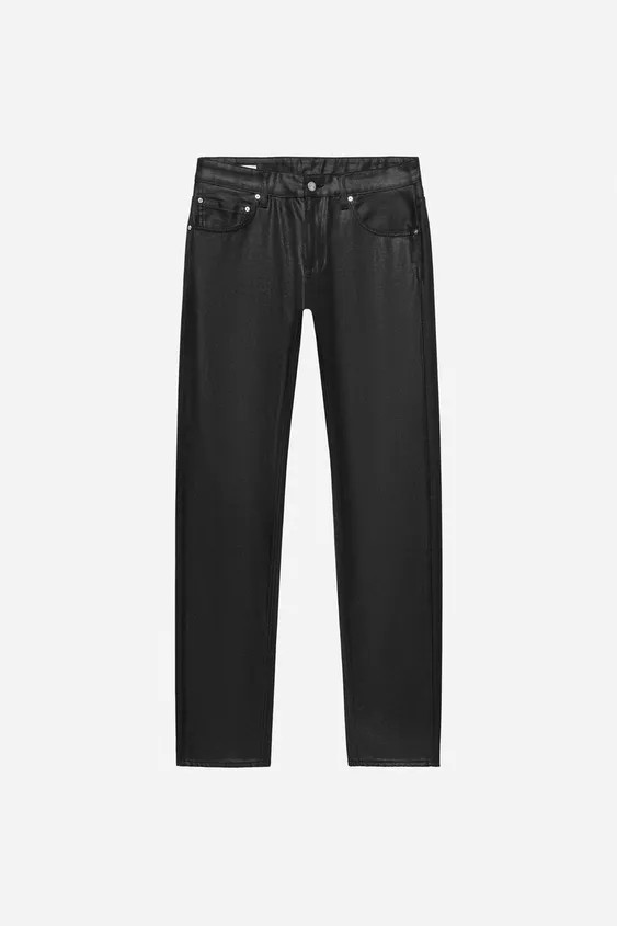 LUDOVIC DE SAINT SERNIN x ZARA WAXED LOW-RISE SLIM FIT JEANS | Zara UK