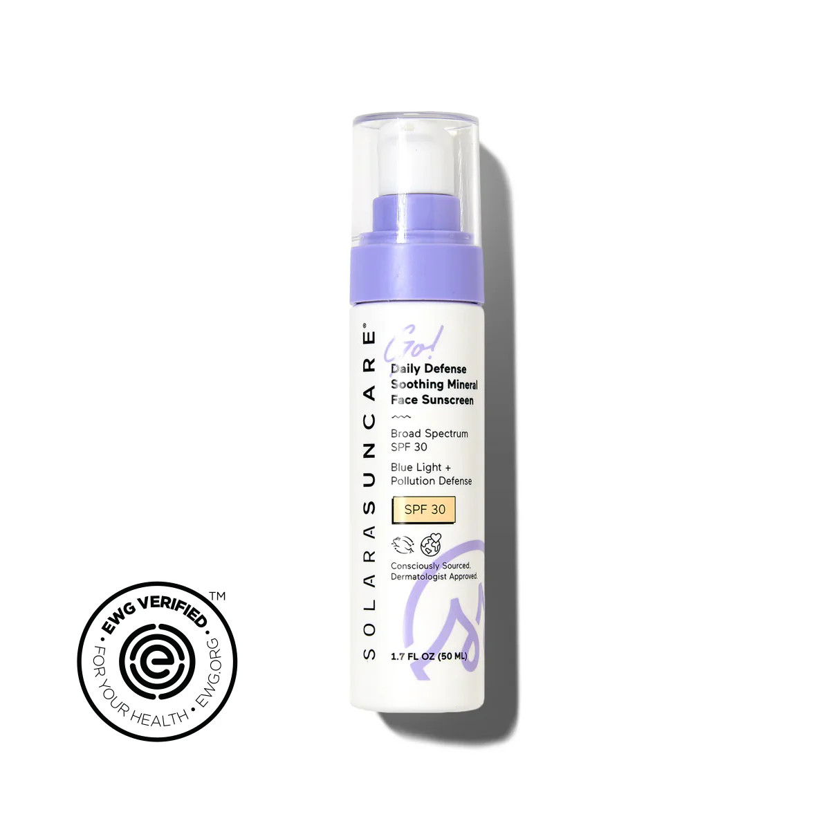 Go! Daily Defense Soothing Mineral Face Sunscreen, SPF 30 | SOLARA SUNCARE