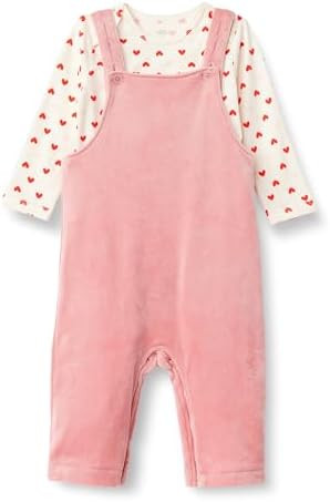 Amazon Essentials x Sofia Grainge Unisex Babies' Velour Overall and Long Sleeve Bodysuit Set, Pac... | Amazon (US)
