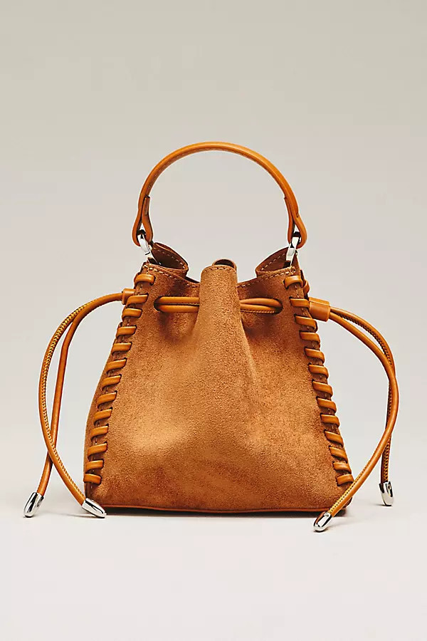 Faux-Suede Whipstitch Satchel | Anthropologie (US)