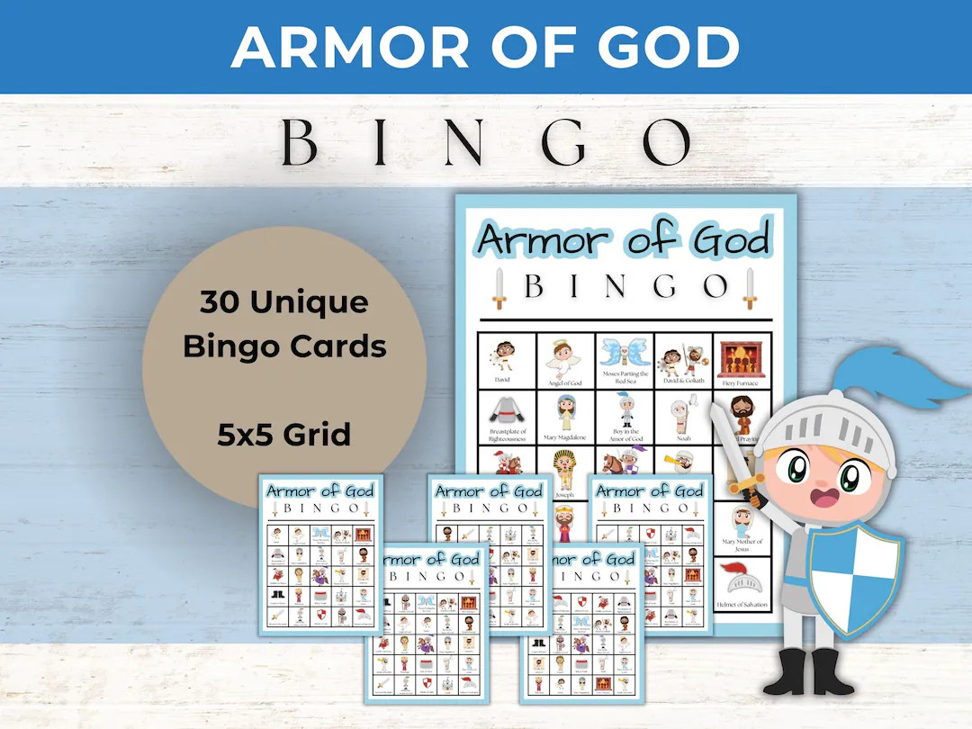 Armor of God Game Armor of God Printable Sunday School Activity BINGO Bible Bingo - Etsy | Etsy (US)