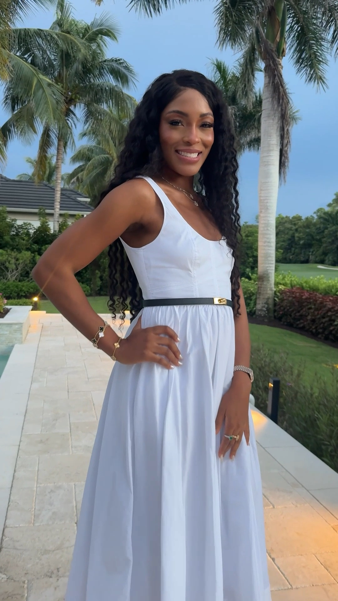 Perfect simple white dress, accented with black accessories. Love this white cinq a sept midi dress paired with a thin black belt and black heels! Top that off with a black bag and jewelry, and you’ve got yourself a winning look! Get the dress for less here because it’s so easy to style! 🐼✨

#LTKSaleAlert #LTKStyleTip #LTKFindsUnder100