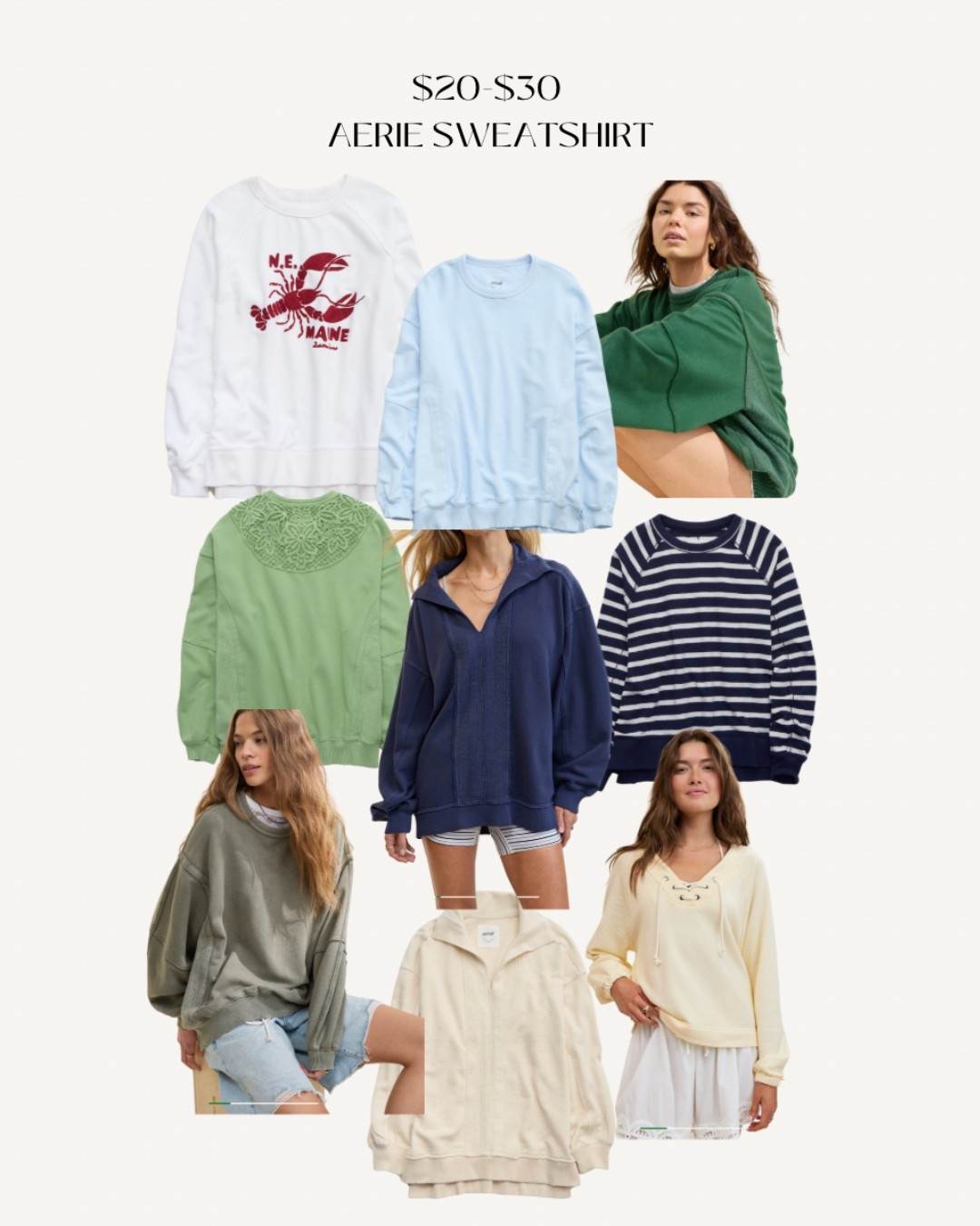 20-30$ aerie sweatshirt sale!!! 

#LTKSaleAlert #LTKStyleTip #LTKFindsUnder50