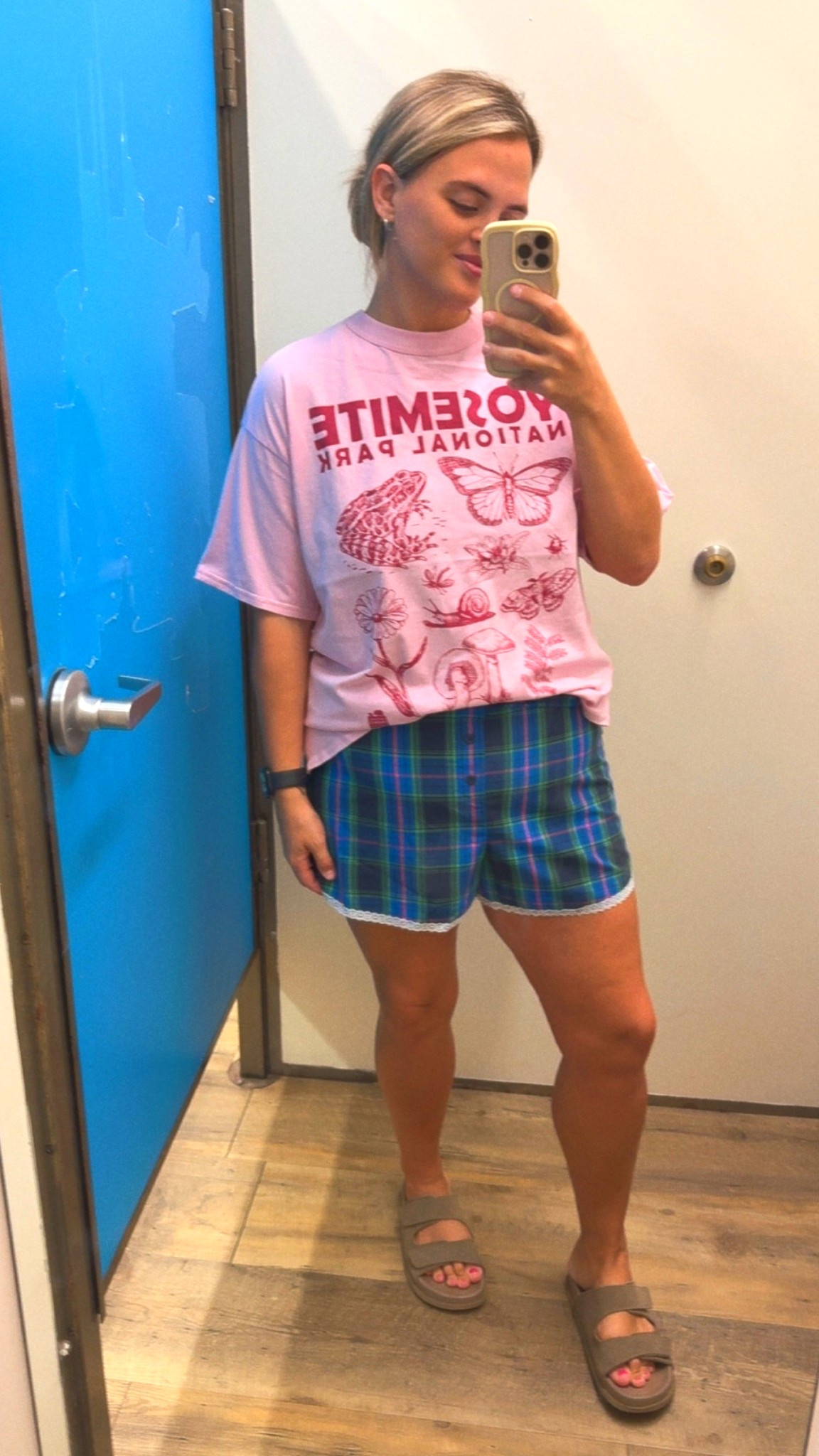 Cute enough to wear out, comfy enough to sleep in. 💗🌿

This oversized Yosemite tee paired with the cutest plaid boxer shorts is the lounge set I didn’t know I needed. Perfect for slow mornings, coffee runs, or cozy nights at home. The relaxed fit makes it so comfortable, and I love how fun the colors are together!

#LTKFinds #OldNavyStyle #OldNavyFinds #LoungeSet #MatchingVibes #GraphicTee #ComfyStyle #AffordableFashion #EverydayStyle #MomStyle #WeekendWear #CozyOutfit #CasualStyle #LTKFashion #PajamaStyle #SummerLounge #RelaxedFit #StyleOnABudget #CuteAndComfy #EverydayEssentials

#LTKootd #LTKU #LTKMidsize