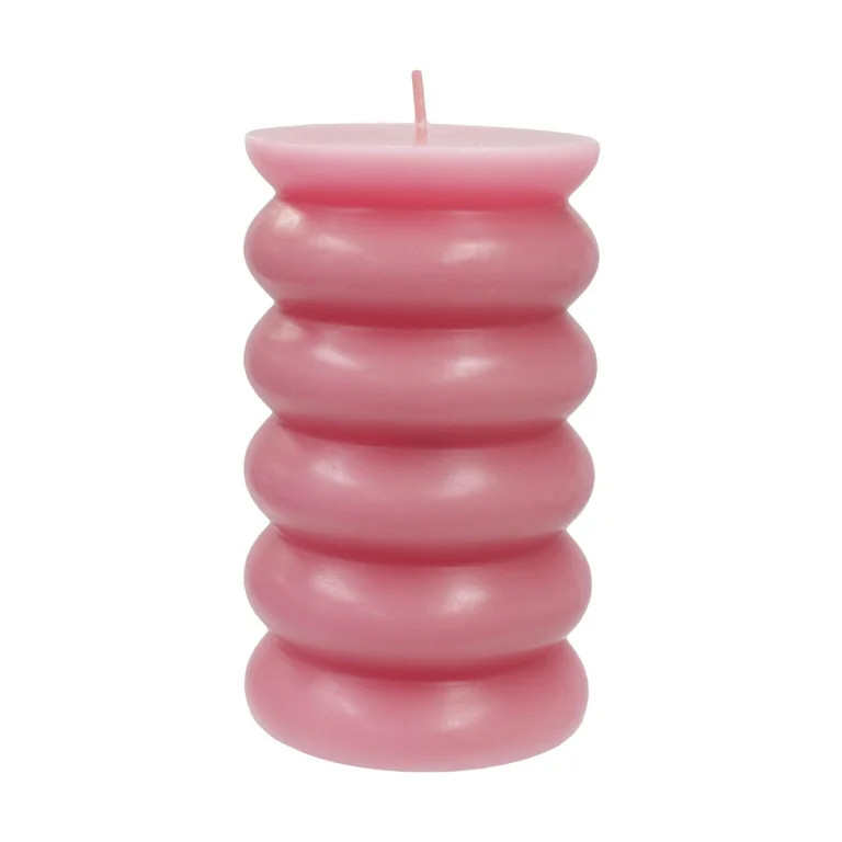 Better Homes & Gardens Unscented Bubble Pillar Candle, 3x5 inches, Pink - Walmart.com | Walmart (US)