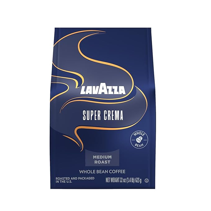 Lavazza Super Crema Whole Bean Coffee, Medium Espresso Roast, Arabica and Robusta Blend, 22 oz Ba... | Amazon (US)