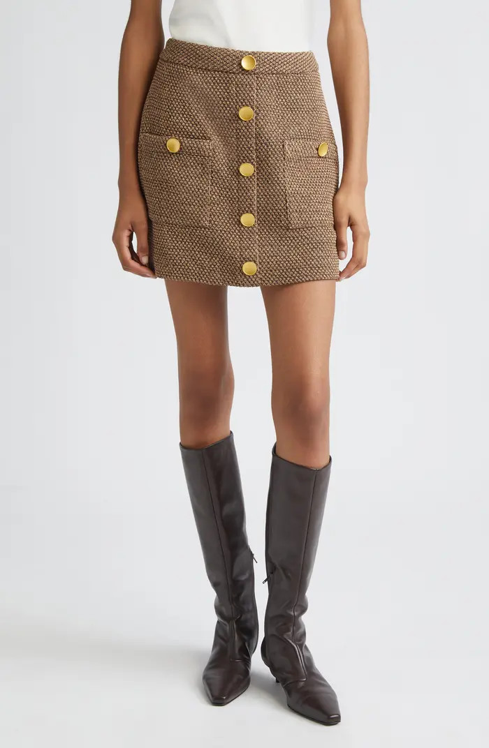 Zander Button Front Miniskirt | Nordstrom