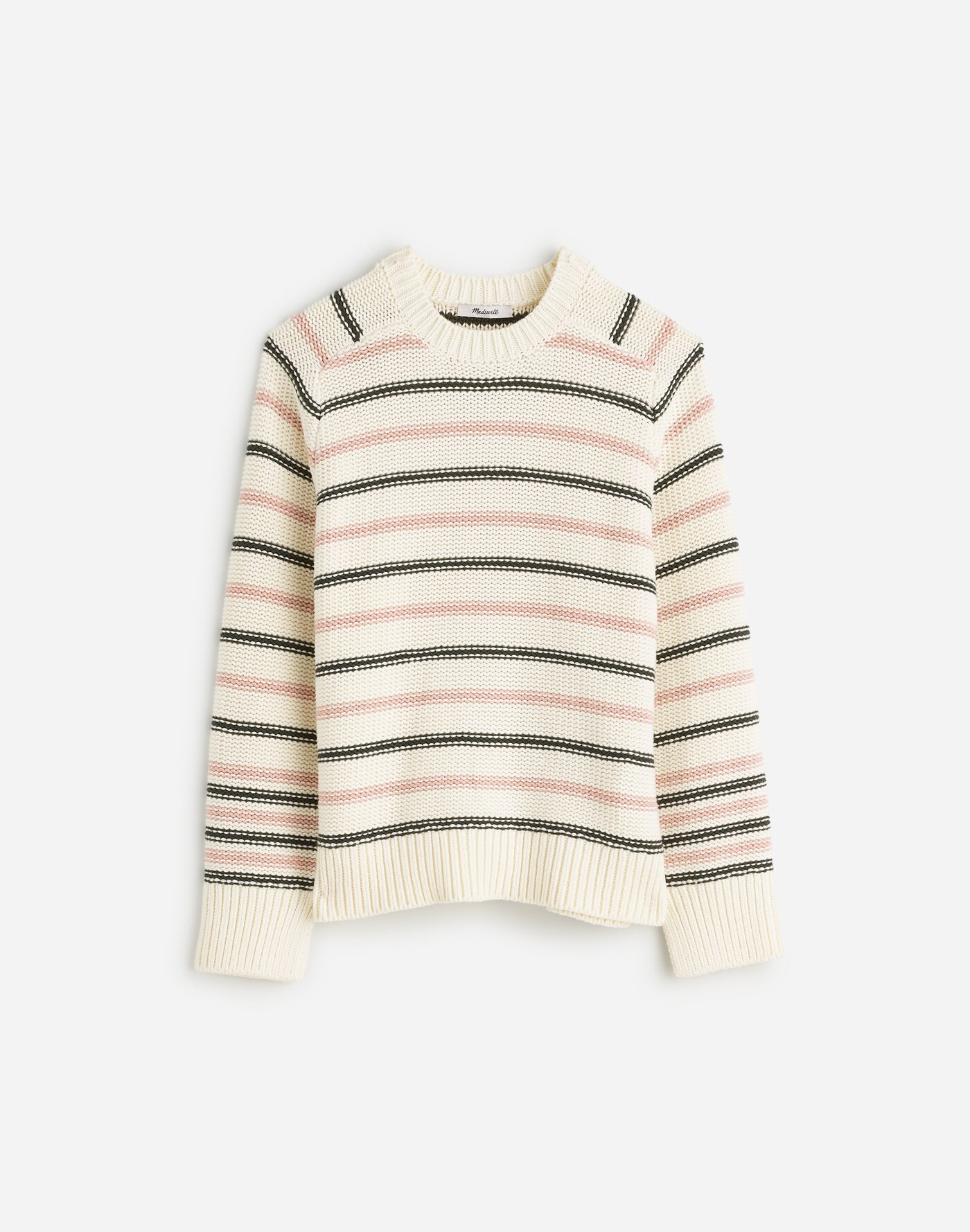 Cotton Crewneck Sweater in Stripe | Madewell