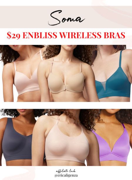 Wireless bras at Soma - on sale for $29 

Bras with no underwire // soma bras on sale 

#LTKSaleAlert #LTKFindsUnder50 #LTKStyleTip