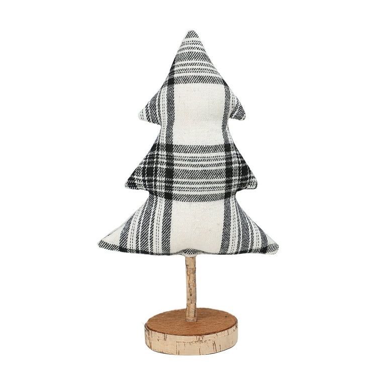 Holiday Time Black and White Fabric Tree Set of 2; Christmas Tabletop Décor | Walmart (US)