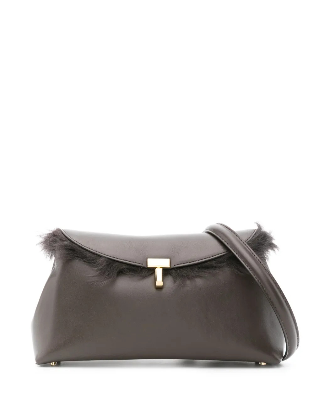 TOTEME T-lock Clutch Bag | Brown | FARFETCH | Farfetch Global
