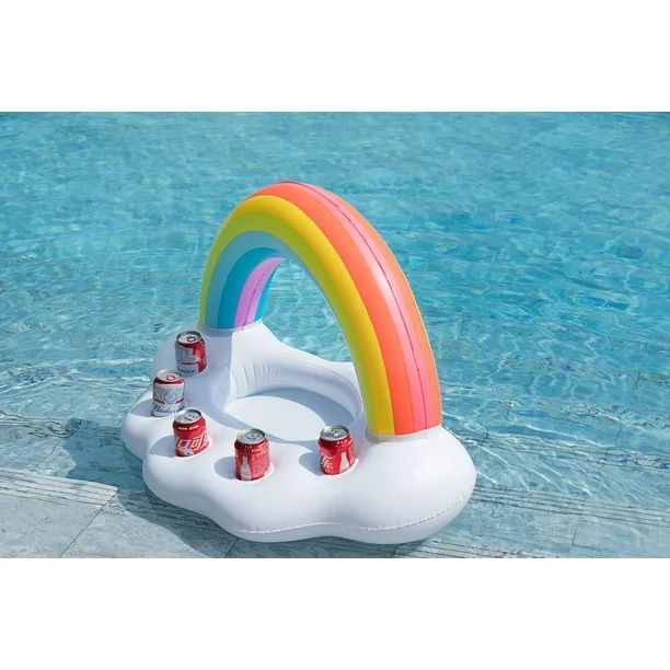 Inflatable Drink Holder Rainbow Cloud Cup Holders Serving Tray Inflatable Pool Raft Floating Drin... | Walmart (US)