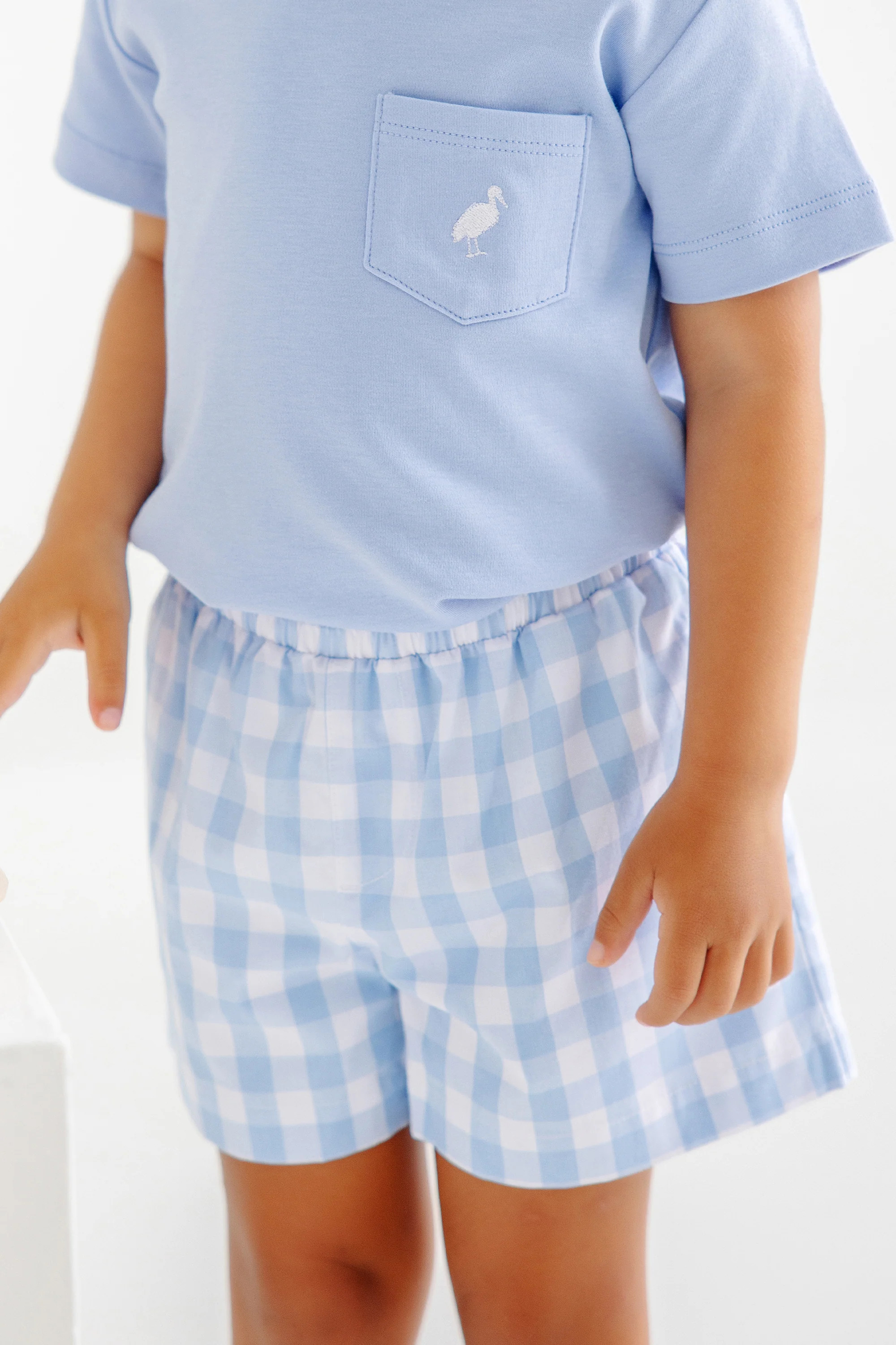 Sheffield Shorts - Beale Street Blue Check with Worth Avenue White | The Beaufort Bonnet Company