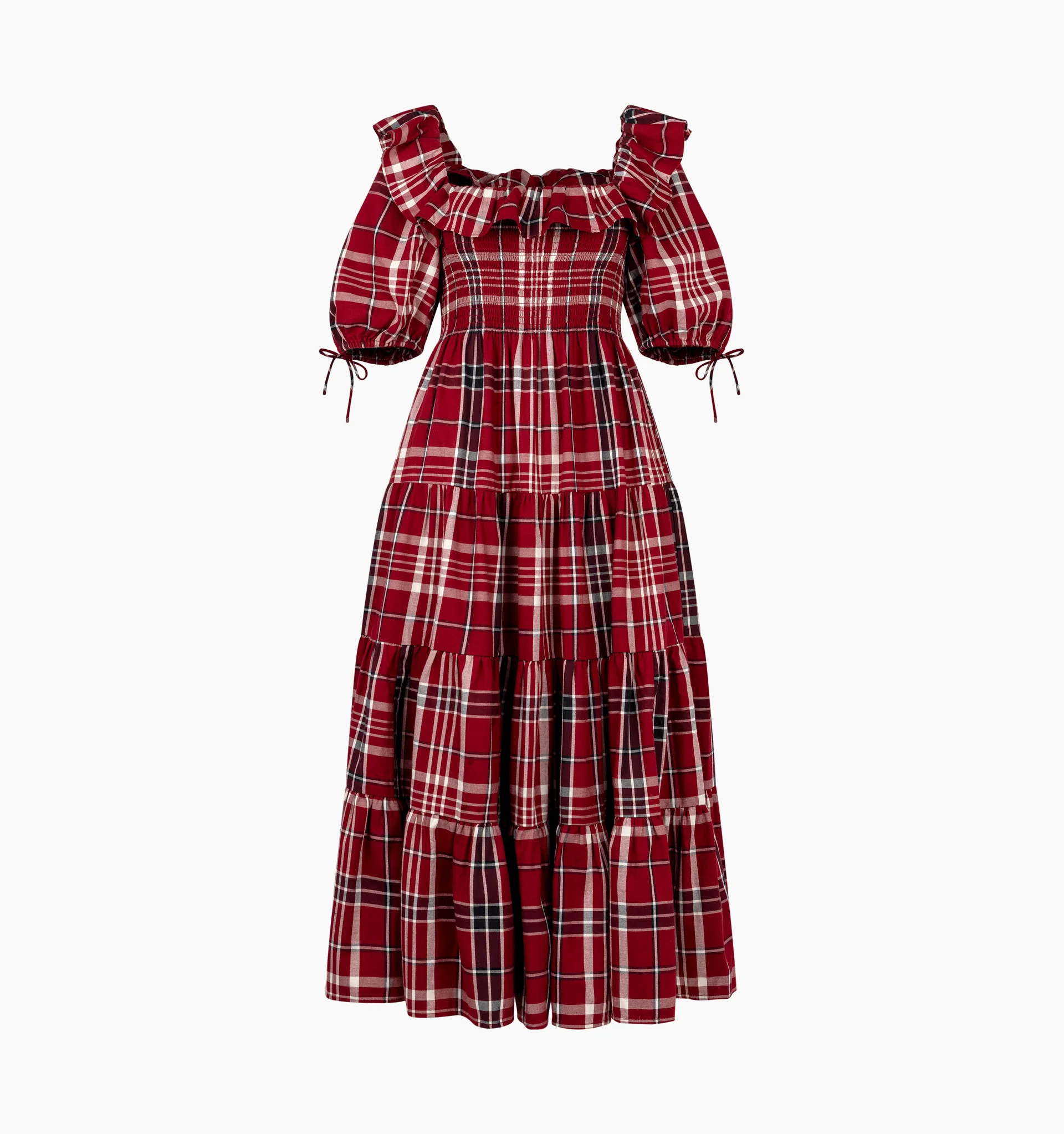 The Corinne Nap Dress - Crimson Tartan | Hill House Home US