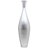 Uniquewise Tall 43"" Inch Modern Bamboo Narrow Trumpet Floor Vase (Silver) (QI003889.SI) | Amazon (US)