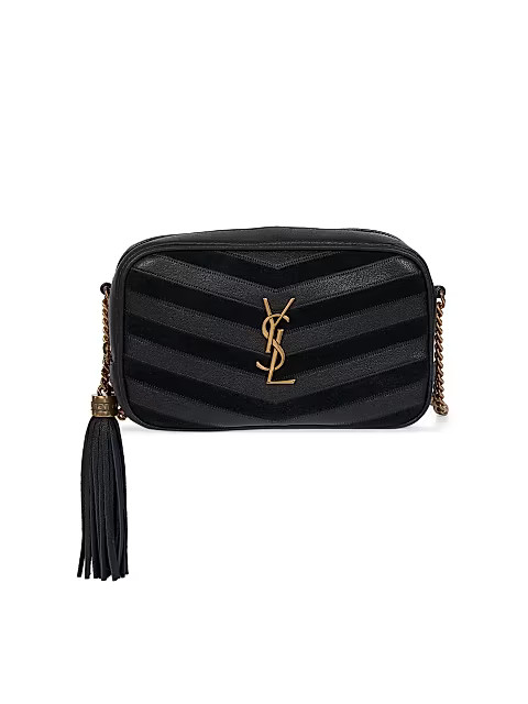 Mini Lou Chain Chevron Leather &amp; Suede Bag | Saks Fifth Avenue