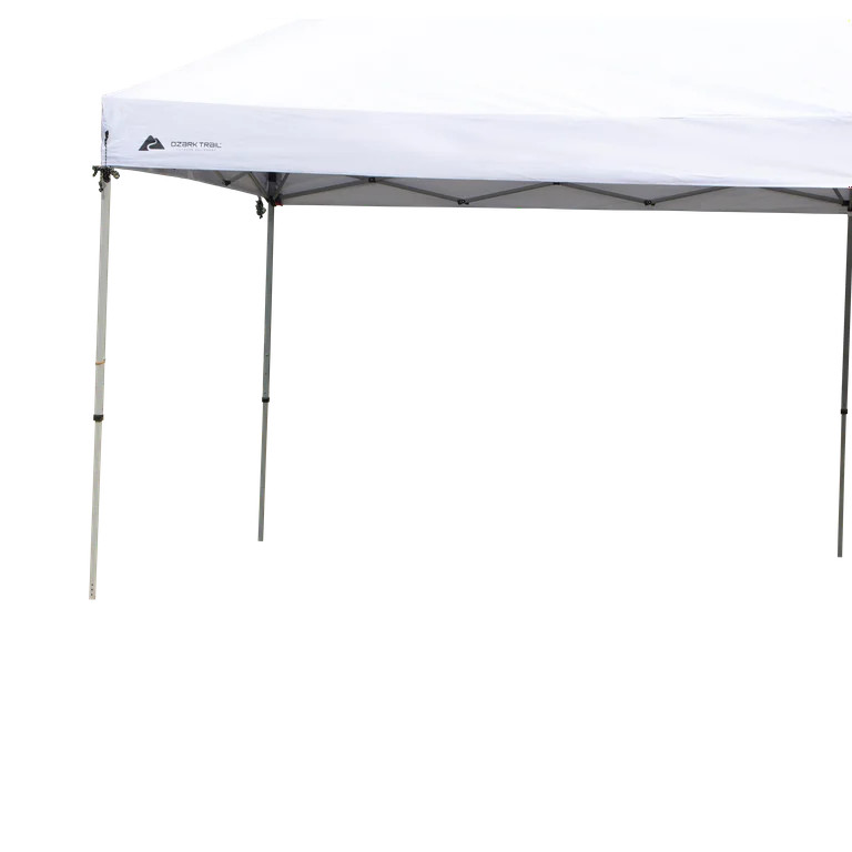 Ozark Trail 20x10 ft Pop Up Canopy Tent with Wheeled Bag, White, Straight Leg | Walmart (US)