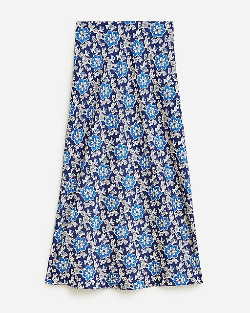 Gwyneth slip skirt in floral luster charmeuse | J. Crew US
