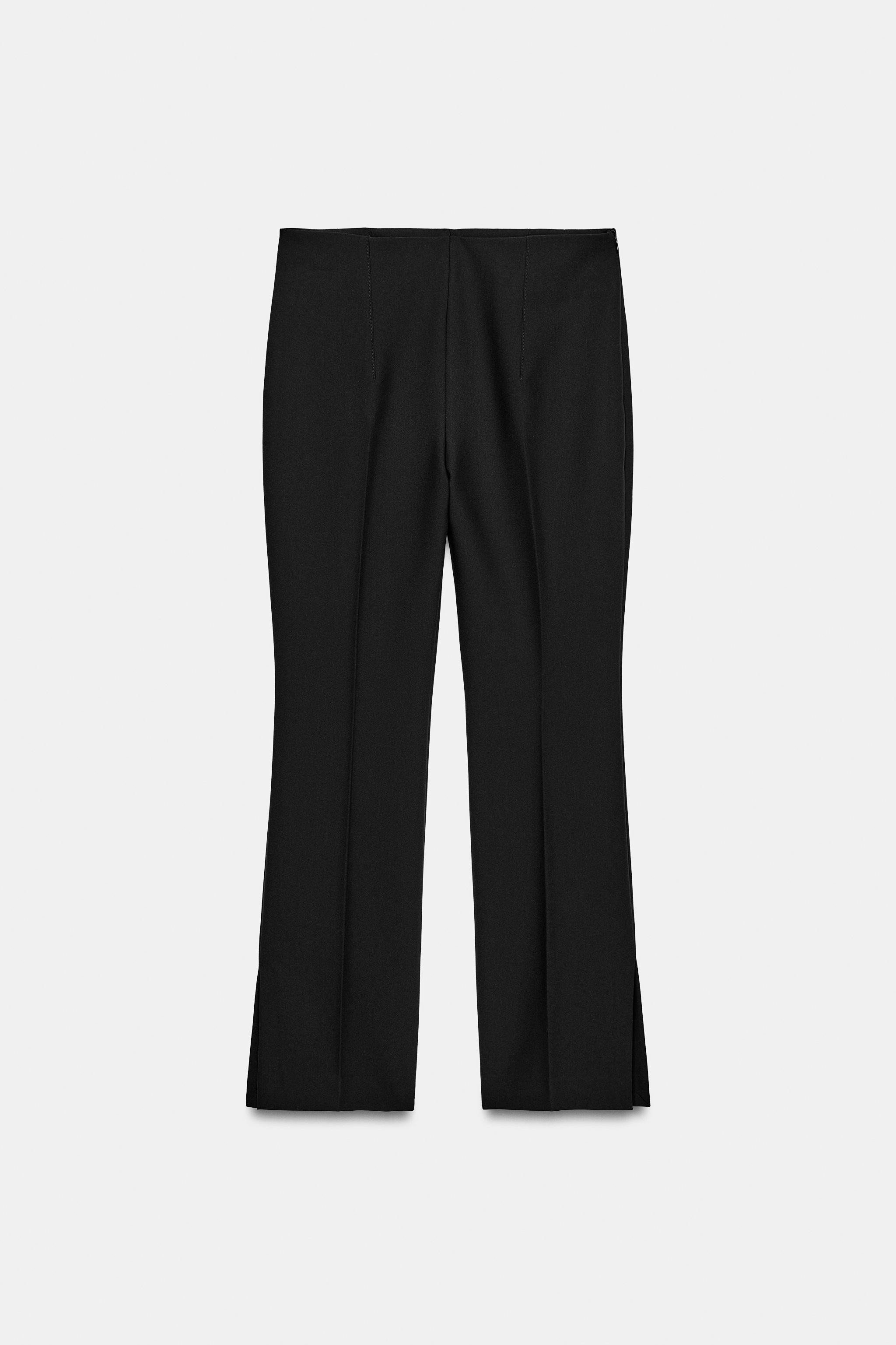 ZW COLLECTION HIGH-WAIST CROPPED TROUSERS | Zara UK
