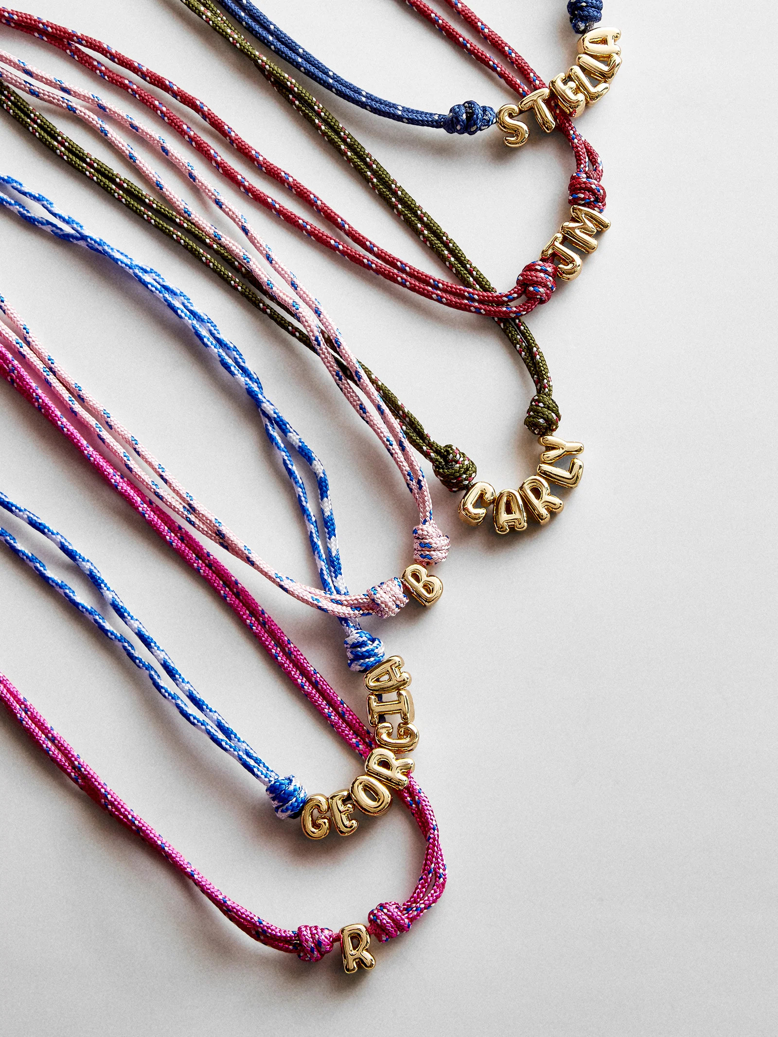 Bubble Letter Custom Paracord Necklace - Hot Pink | BaubleBar