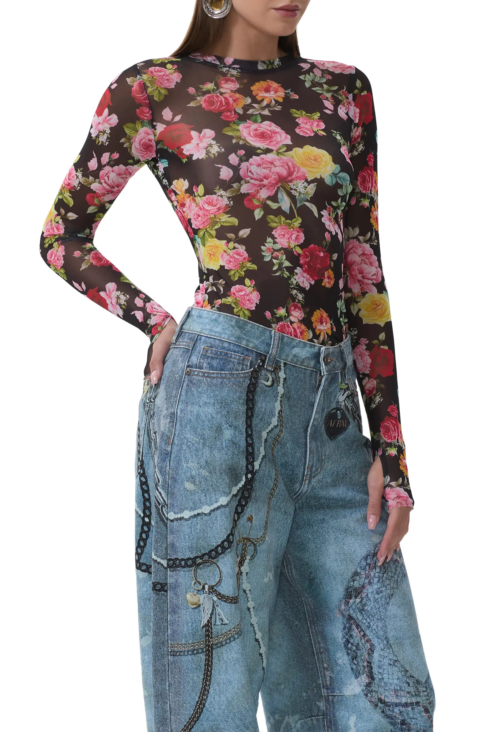Kaylee Floral Mesh Top (Women) | Nordstrom | Nordstrom