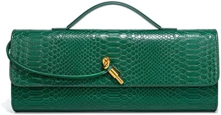 Womens Fashion Leather Clutch Bag Crocodile Print Evening Handbag Crossbody Tote Bag | Amazon (US)