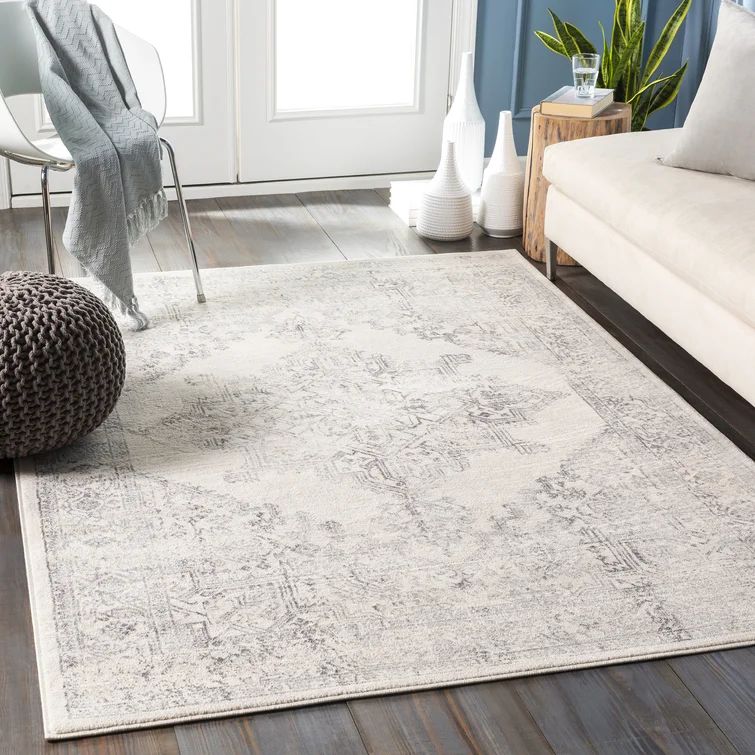 Shyann Power Loom Performance Gray Rug | Wayfair North America