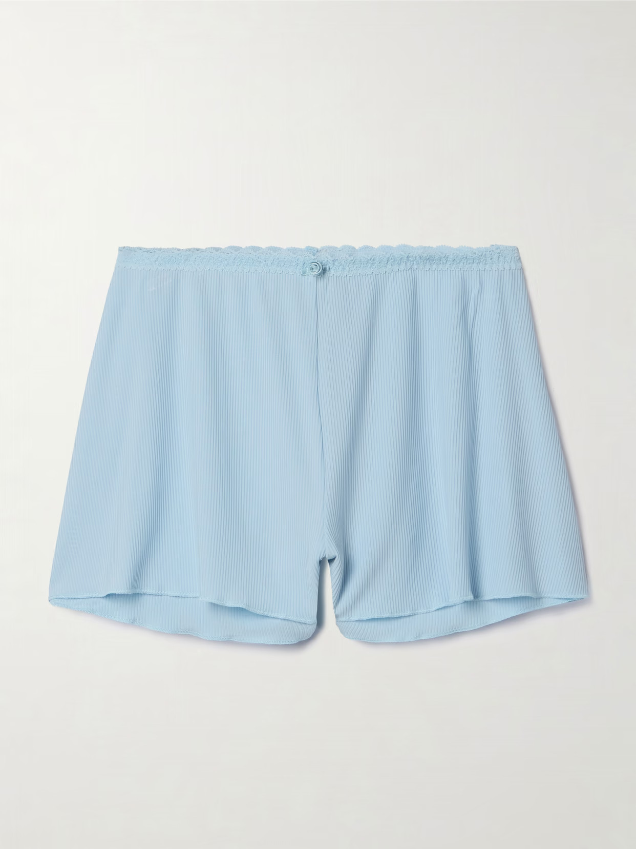 SKIMS - Soft Lounge Lace Shorts - Celeste - Blue | NET-A-PORTER (US)